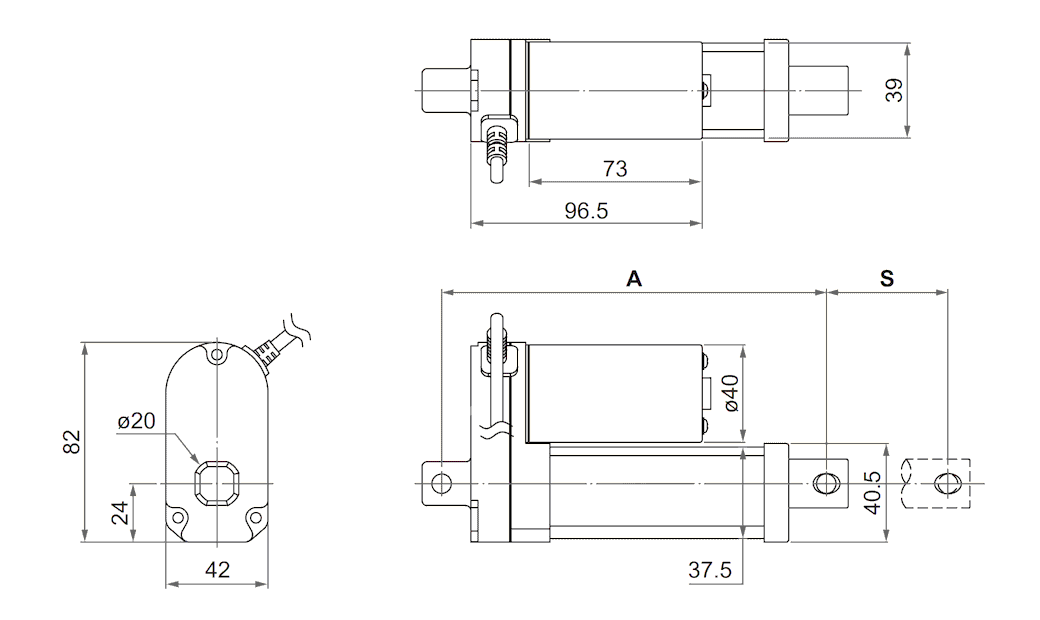 DSZY11-STD (Standard) Maßbild