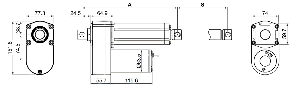 DSZY12-STD-ER2 (Standard) Maßbild