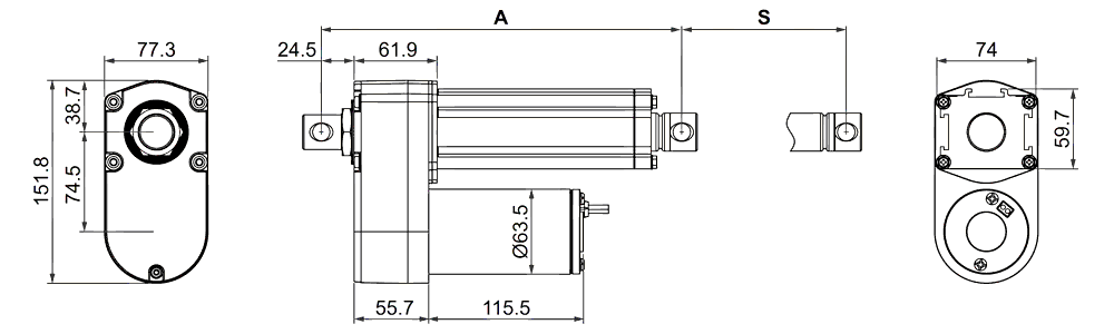 DSZY13-STD-ER2 (Standard) Maßbild