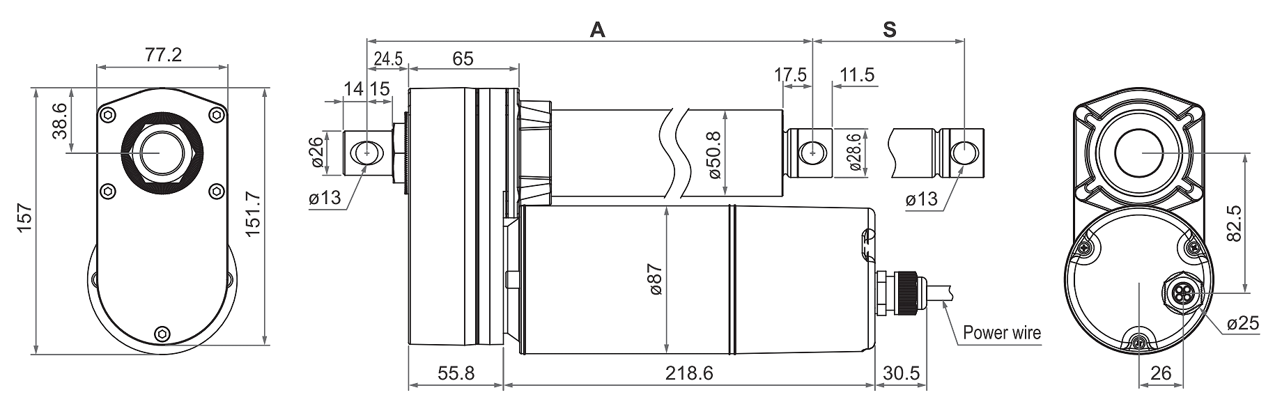 DSZY6 Maßbild - Variante Standard